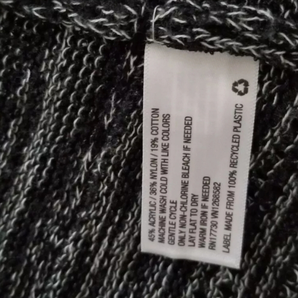 GYPSY BOHO Fringe Knit Cardigan Black Size S - Picture 8 of 9